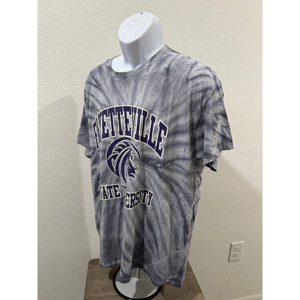 Tones of Melanin Fayetteville State University Tie Dye T-Shirt Mens XL Grey FSU